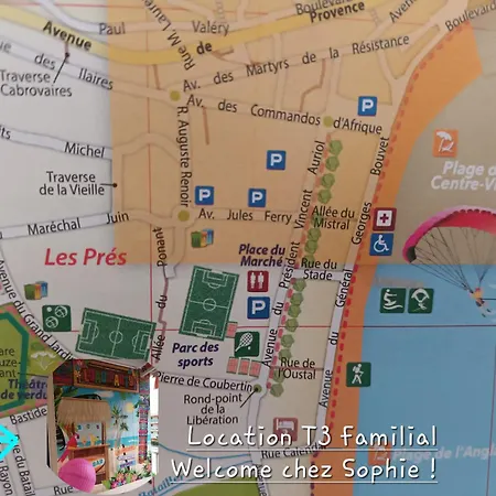 A Pied ! T3 Familial 150 M Lavandou Pisc Pkg Priv Apartmán Le Lavandou