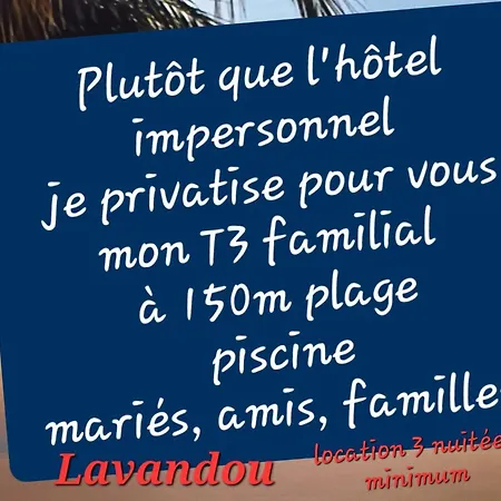 A Pied ! T3 Familial 150 M Lavandou Pisc Pkg Priv *