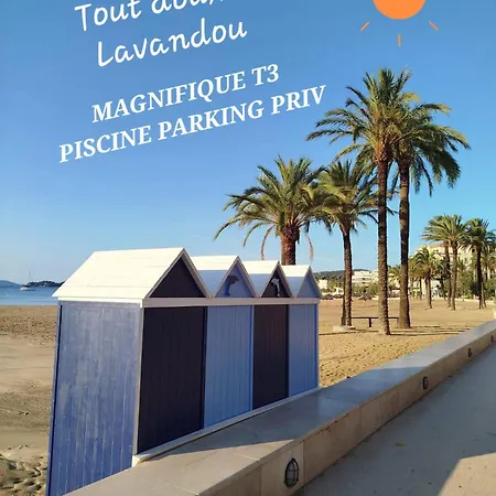 A Pied !! T3 6 P 150 M Lavandou Pisc Pkg Priv Apartman Le Lavandou