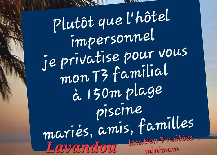 A Pied ! Grand T3 A 150 M Lavandou Pisc Pkg Priv *